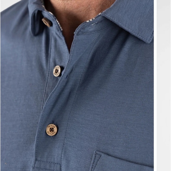 Tailor Vintage Mens airotec navy polo shirt size Medium - Picture 4 of 11